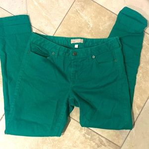 Banana Republic green skinny jeans 29/8